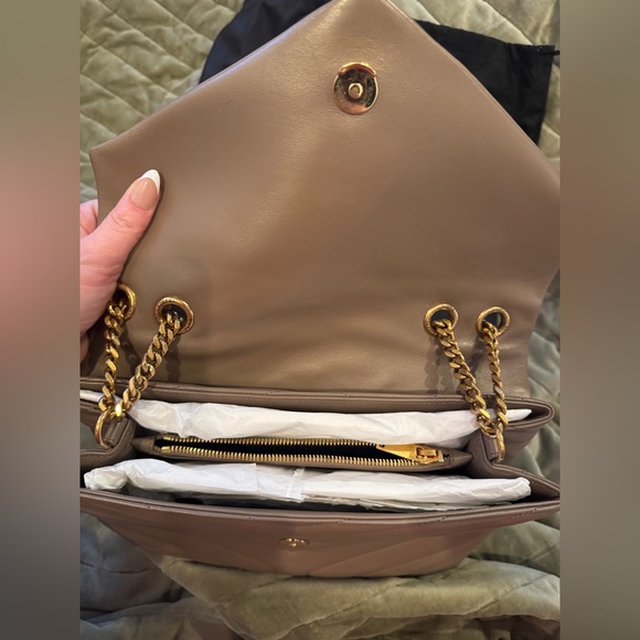 YSL taupe quilted medium loulou bag - Picture 6 of 13